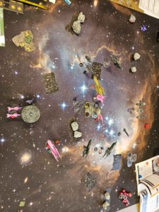 Harald, Hendrik und Michael mit Dropfleet Commander auf der WaterCONt 2025