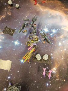 Harald, Hendrik und Michael mit Dropfleet Commander auf der WaterCONt 2025